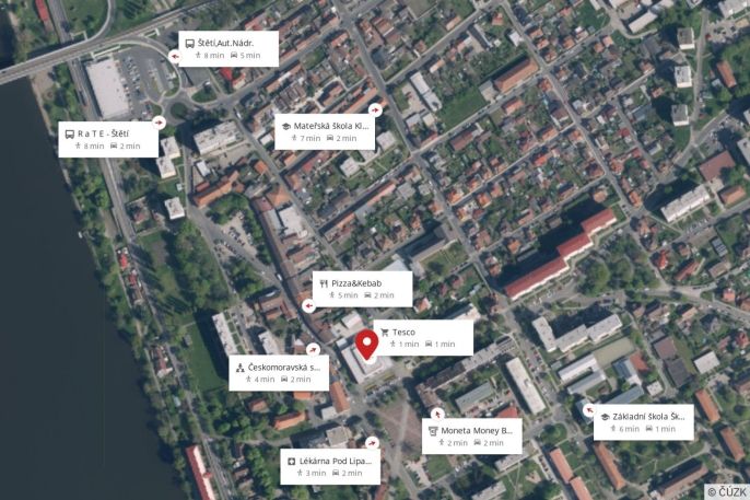 Pronájem, Obchod a služby, Štětí