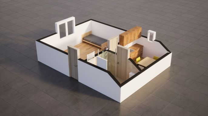 Pronájem, Byt 1+kk, Plazy