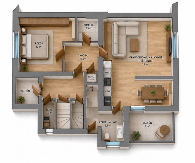 Prodej, Byt 2+kk, Česká Skalice