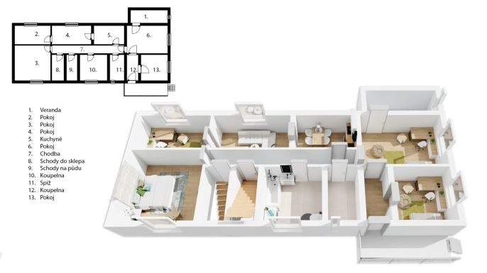 Prodej, Rodinný dům, Tuřany