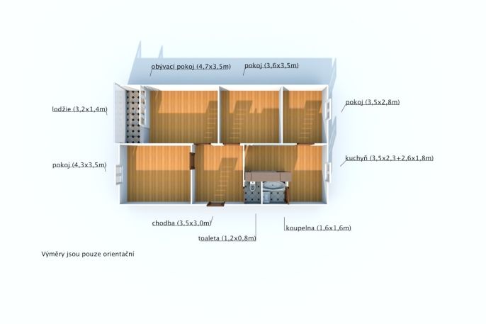 Prodej, Byt 4+1, Nejdek