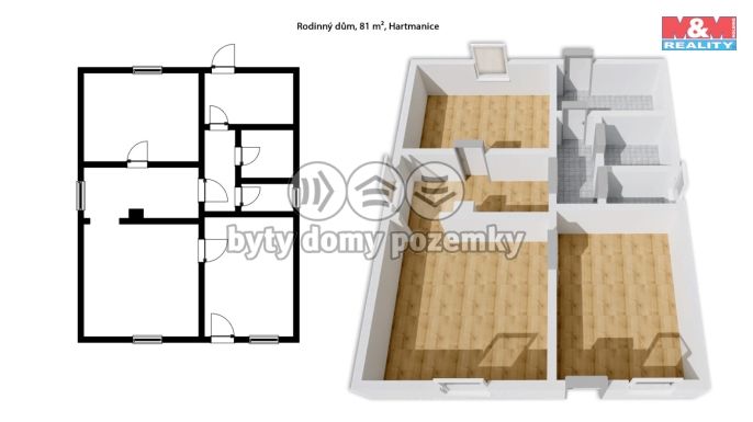 Prodej, Rodinný dům, Hartmanice