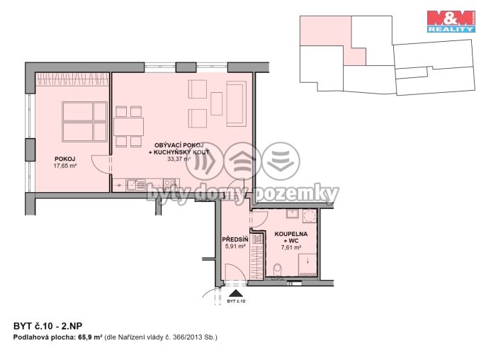 Pronájem, Byt 2+kk, Letohrad