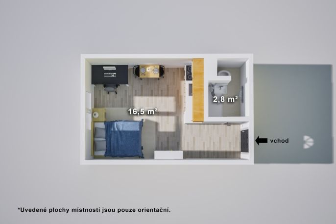 Prodej, Byt 1+kk, Ústí nad Labem