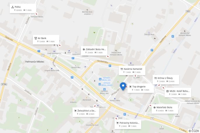 Pronájem, Byt 3+kk, Heřmanův Městec