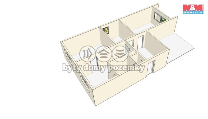 Pronájem, Byt 3+kk, Cheb