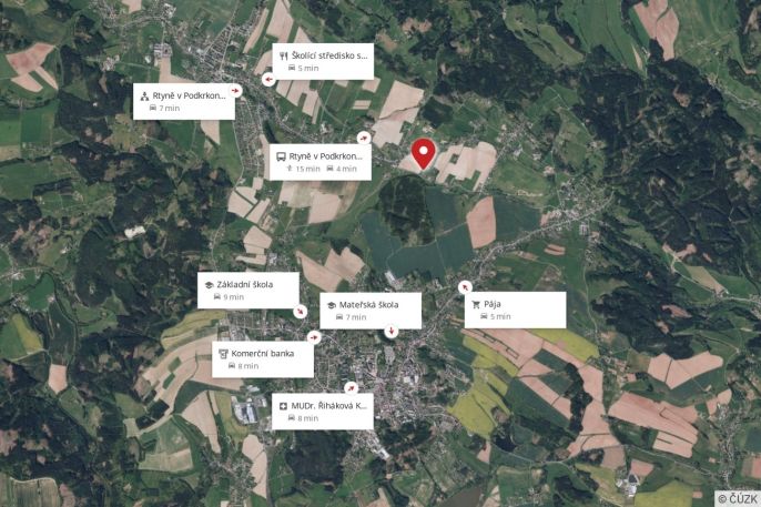 Prodej, Pozemek k bydlení, Rtyně v Podkrkonoší