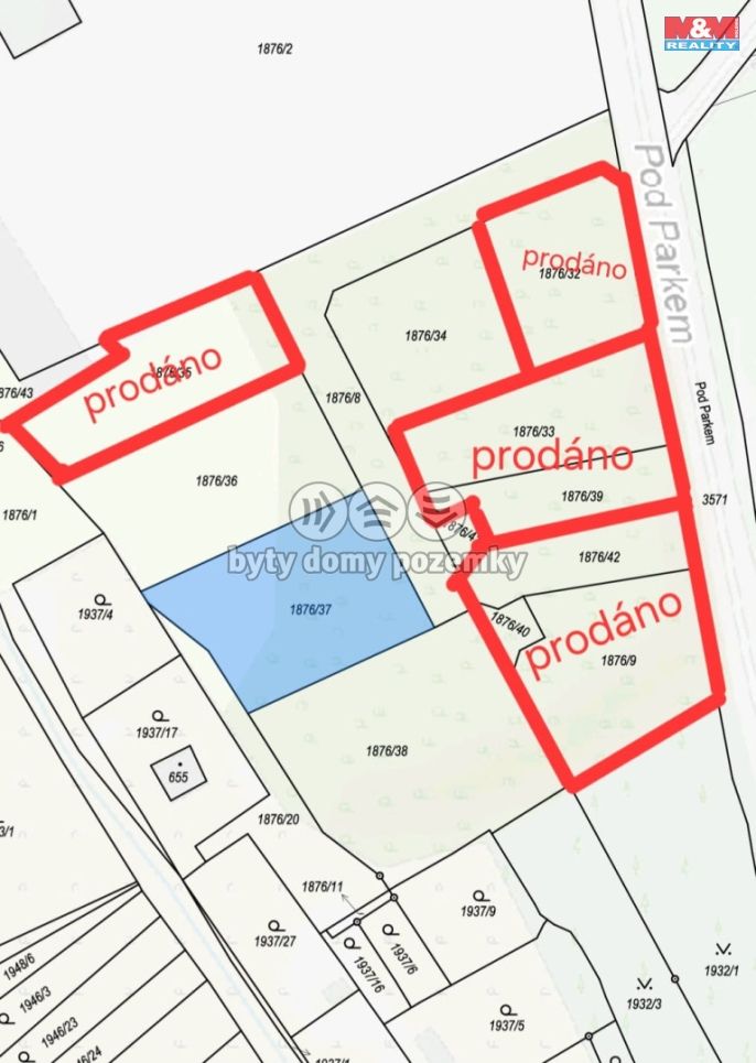 Prodej, Pozemek k bydlení, Krupka