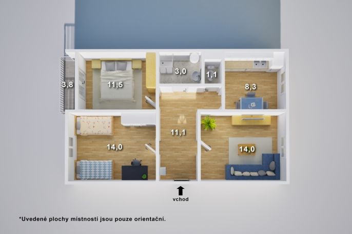 Prodej, Byt 3+1, Ústí nad Labem