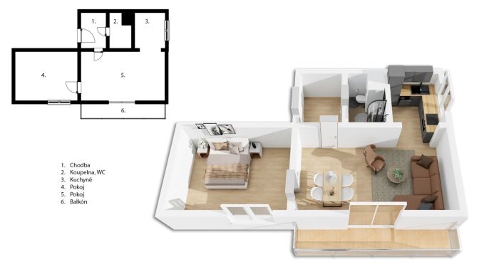 Prodej, Byt 2+1, Jankov