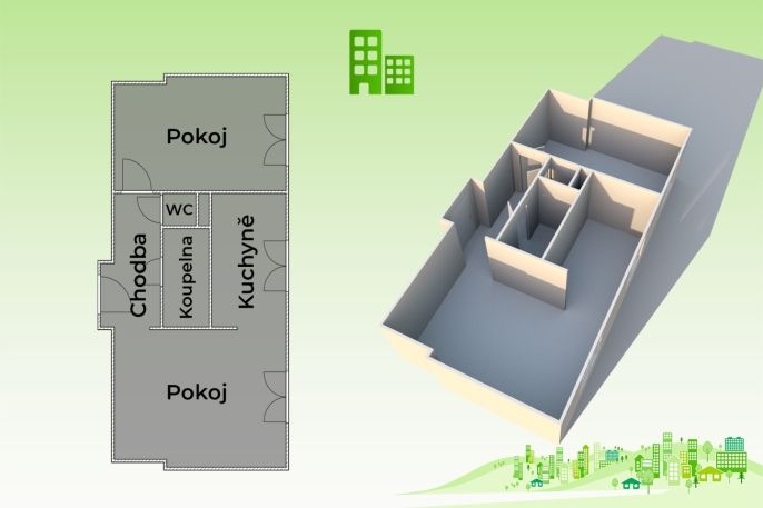 Prodej, Byt 2+1, Valašské Meziříčí