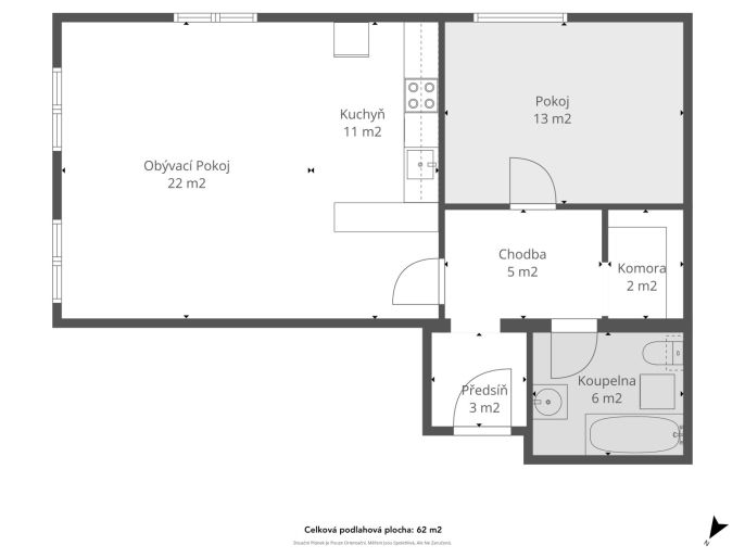 Prodej, Byt 2+kk, Hostomice