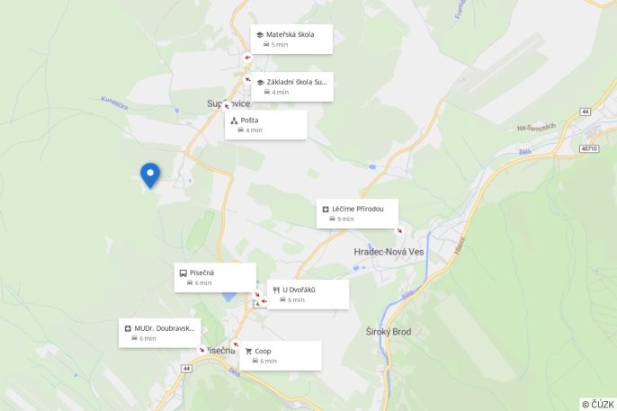 Prodej, Pozemek k bydlení, Supíkovice