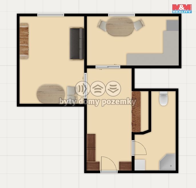 Pronájem, Byt 1+1, Žamberk