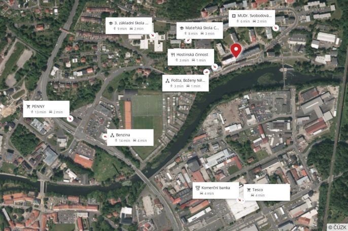 Pronájem, Byt 2+1, Cheb