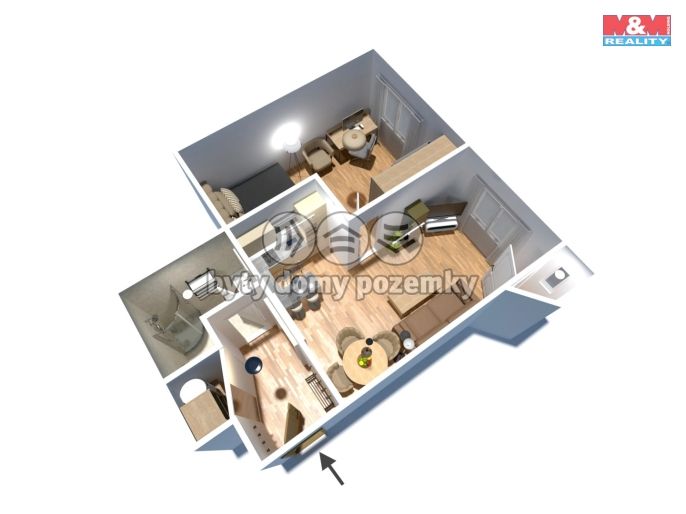 Pronájem, Byt 2+kk, Praha