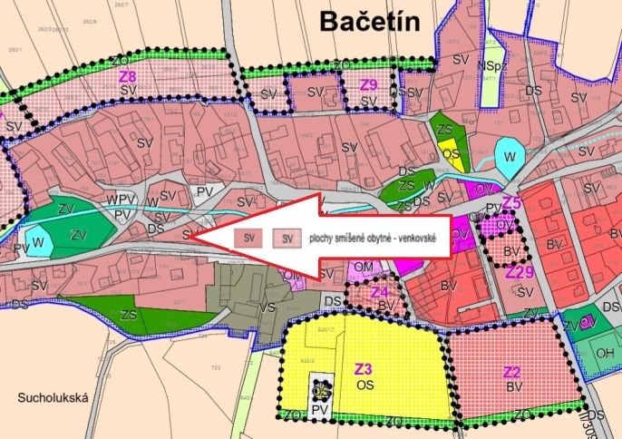 Prodej, Pozemek k bydlení, Bačetín