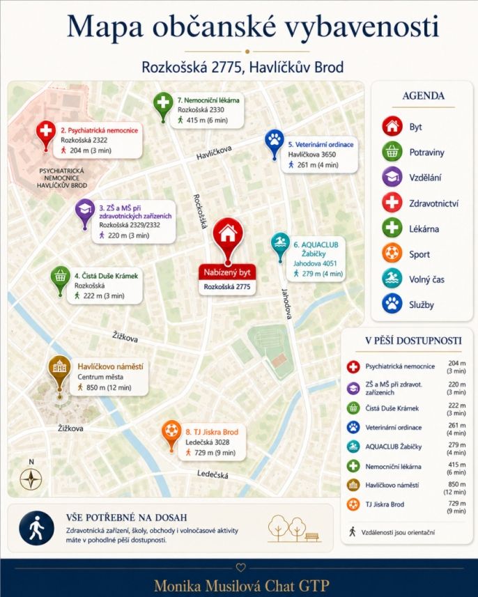 Prodej, Byt 3+kk, Havlíčkův Brod
