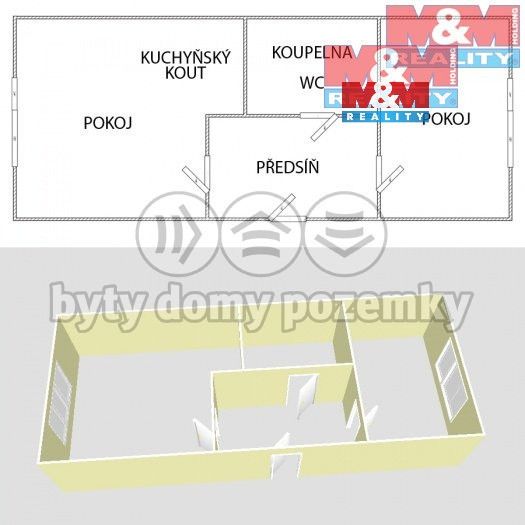 Prodej, Byt 2+kk, Jablonec nad Nisou