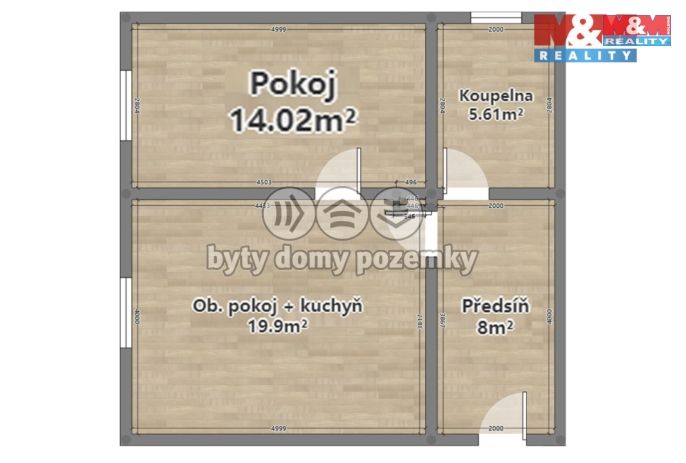 Pronájem, Byt 2+kk, Radnice