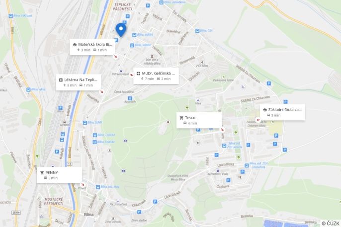 Prodej, Byt 2+1, Bílina