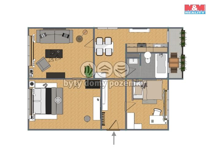 Prodej, Byt 3+1, Košetice