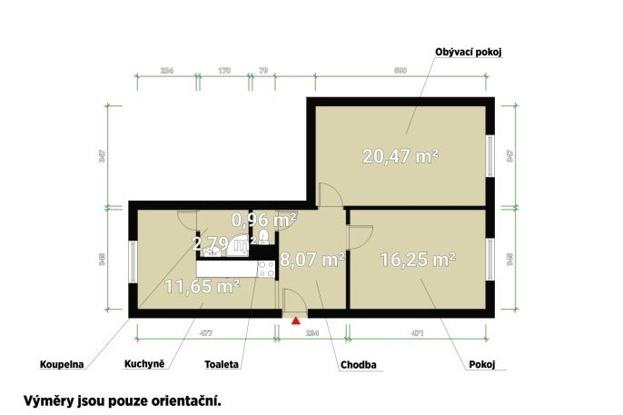 Pronájem, Byt 2+1, Plzeň