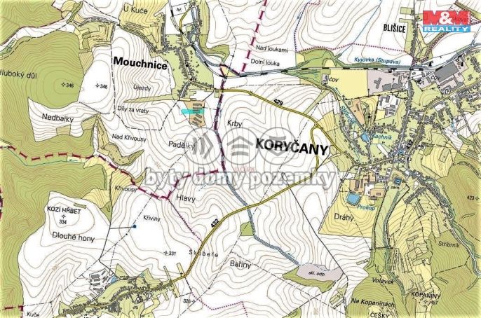 Prodej, Komerční pozemky, Mouchnice