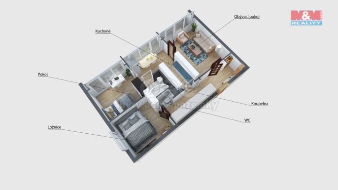 Prodej, Byt 3+1, Most
