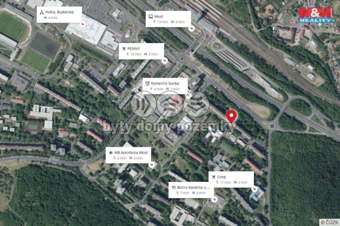 Pronájem, Byt 1+kk, Most