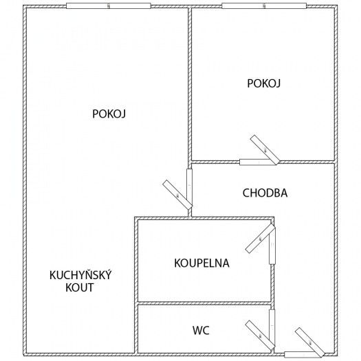 Pronájem, Byt 2+kk, Kolín