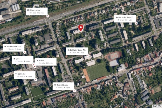 Pronájem, Byt 3+1, Zlín