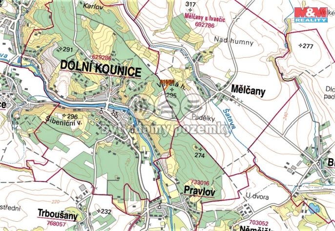 Prodej, Pole, Mělčany