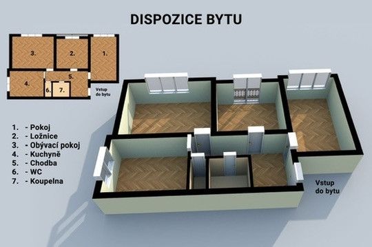 Prodej, Byt 3+1, Zlín