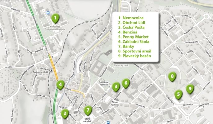 Pronájem, Byt 2+kk, Rychnov nad Kněžnou