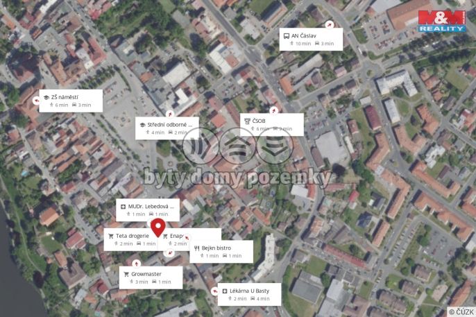 Pronájem, Byt 1+kk, Čáslav