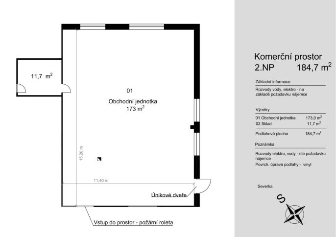 Pronájem, Obchodní objekt, Benešov