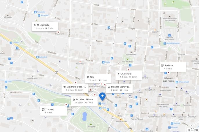 Pronájem, Byt 3+1, Jablonec nad Nisou