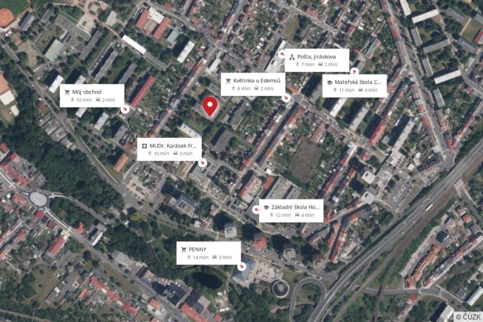 Pronájem, Byt 2+1, Chomutov