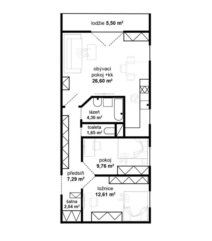 Prodej, Byt 3+kk, Praha