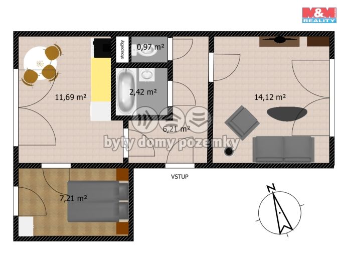 Prodej, Byt 2+1, Děčín