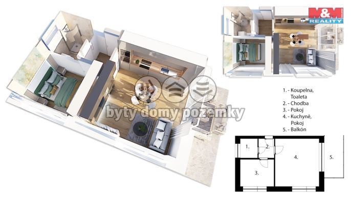 Prodej, Byt 2+kk, Králíky