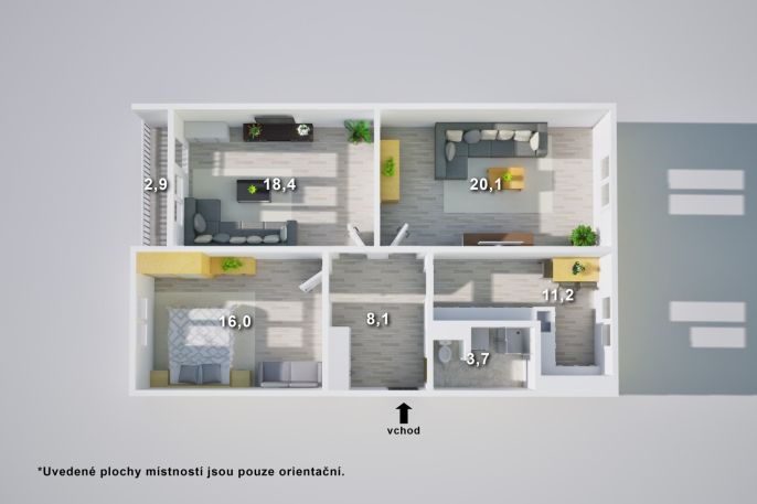 Prodej, Byt 3+1, Krupka