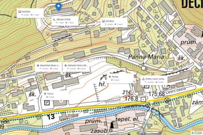 Pronájem, Byt 1+1, Děčín