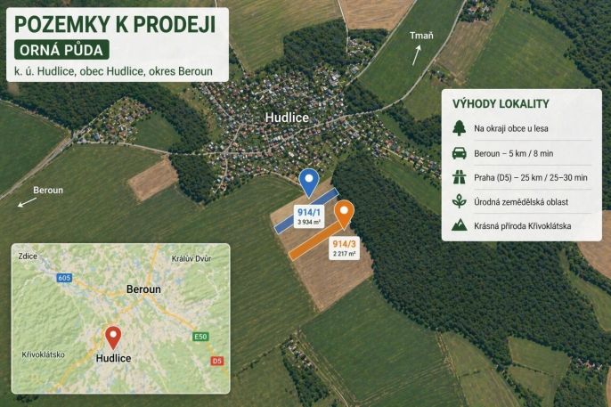 Prodej, Pole, Hudlice