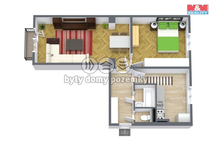 Prodej, Byt 2+1, Bukovany