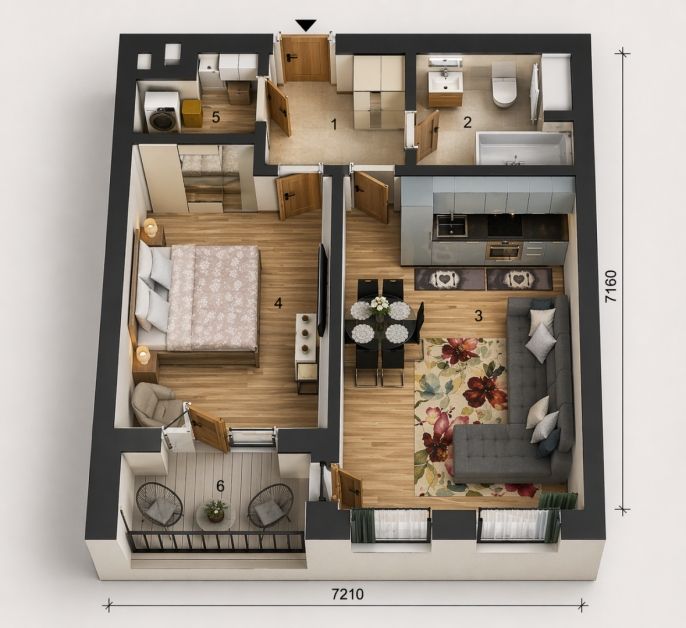 Pronájem, Byt 2+kk, Praha