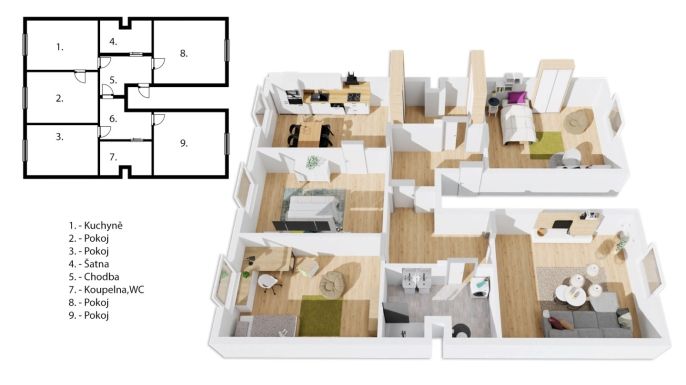 Prodej, Byt 5+kk, Jičín