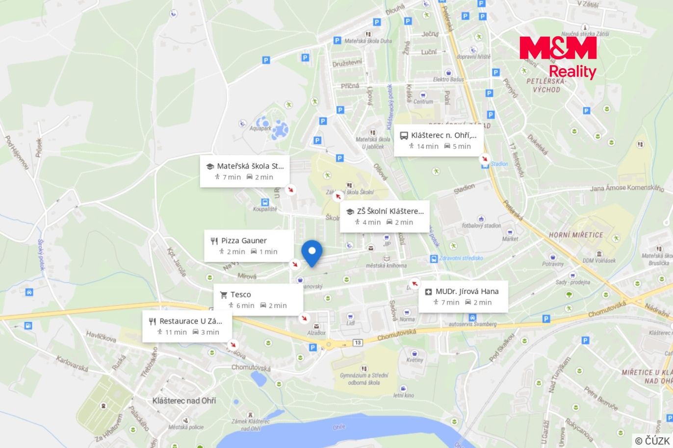 Mapa okolí
