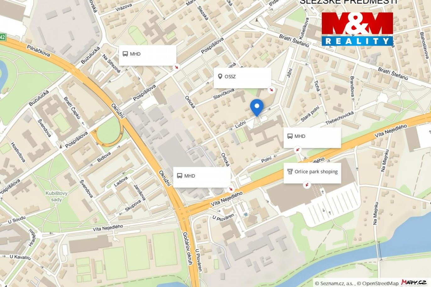 mapa okolí